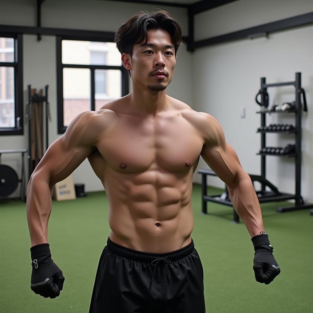 Kim Min Su tập luyện