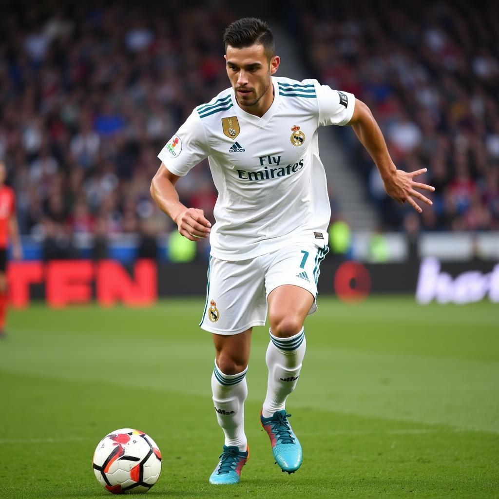 Kovacic trong màu áo Real Madrid với số 8