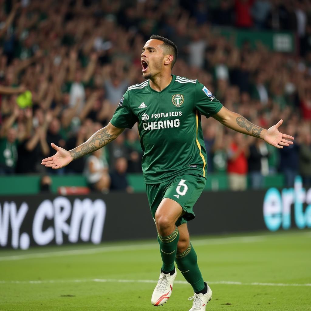 Kraig Chiles ghi bàn cho Portland Timbers