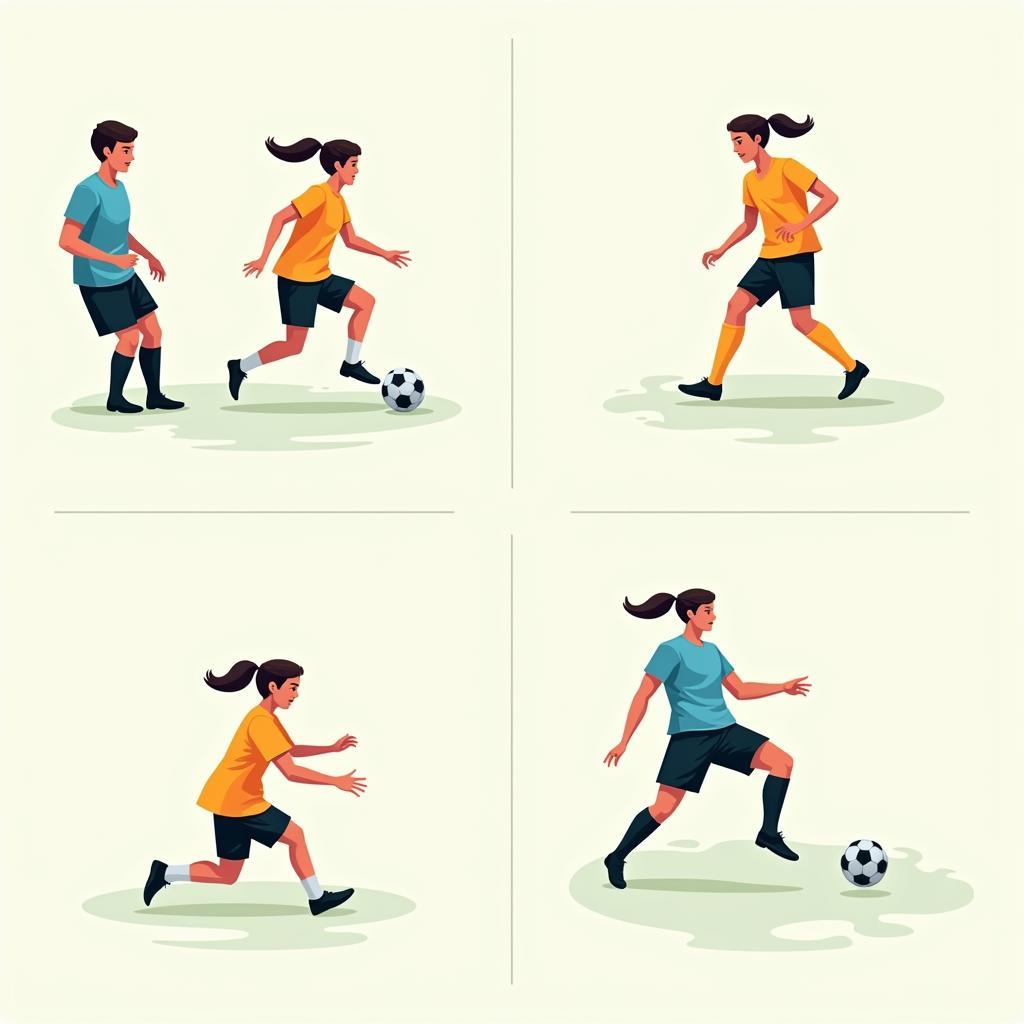 Kỹ thuật cơ bản trong FCI Soccer: Kiểm soát bóng, chuyền bóng, dứt điểm và rê bóng