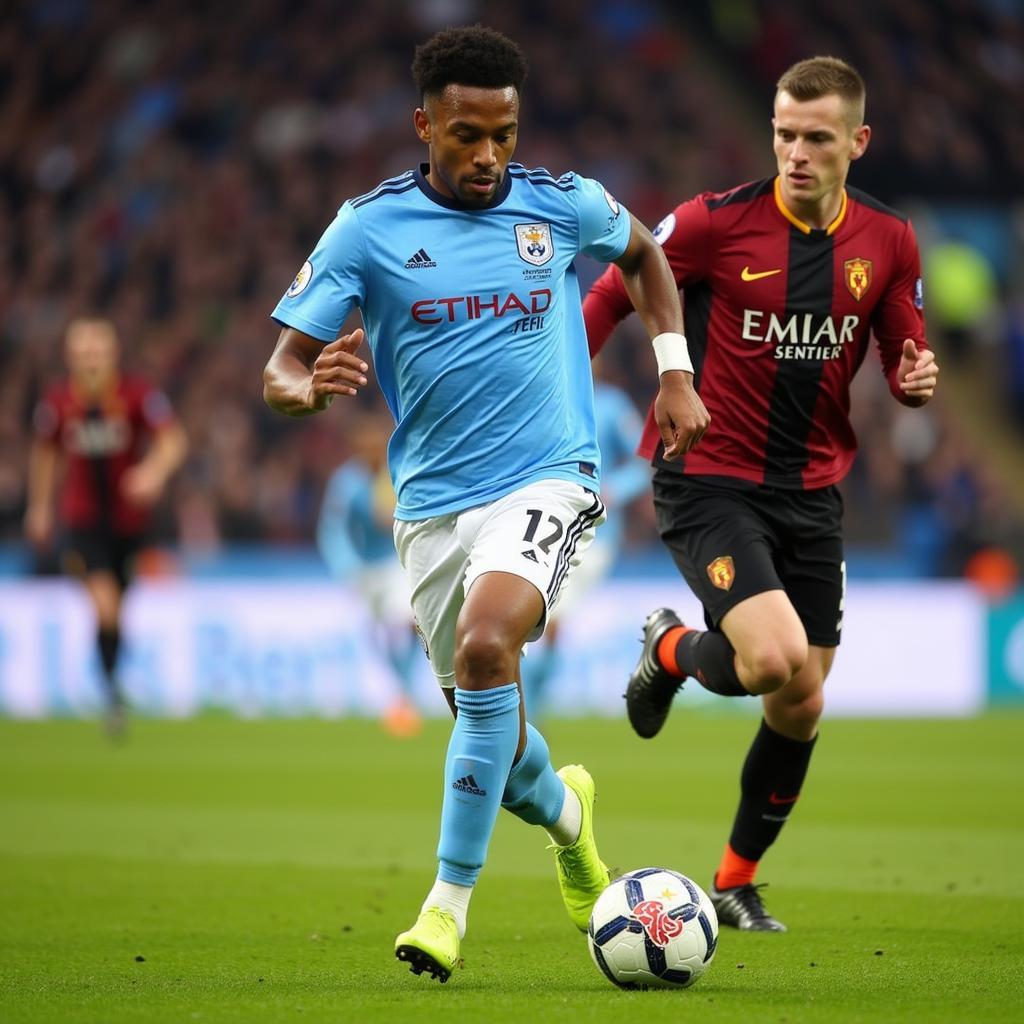 Kyle Vassell thể hiện kỹ năng đá bóng