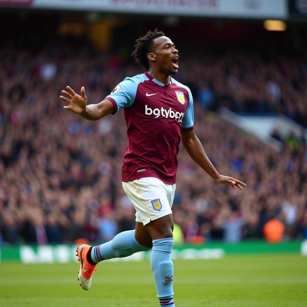 Leandro Bacuna trong màu áo Aston Villa