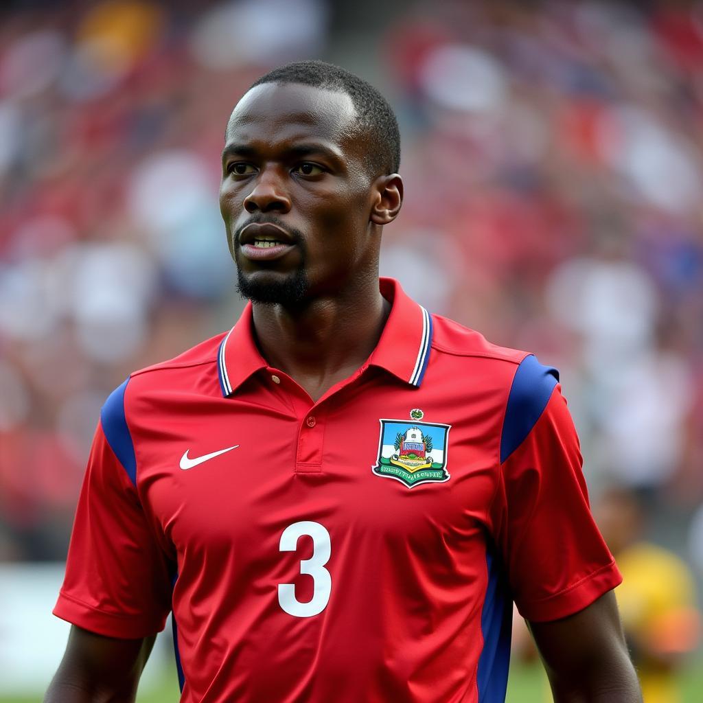 Louis Crayton trong màu áo đội tuyển quốc gia Haiti
