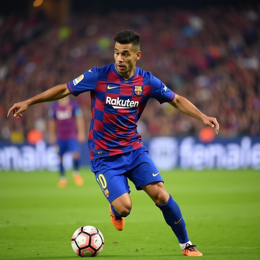 Luis Hernandez thể hiện kỹ năng chơi bóng điêu luyện trên sân cỏ