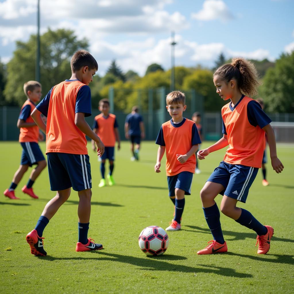 Michael Vang Soccer luyện tập cùng đồng đội