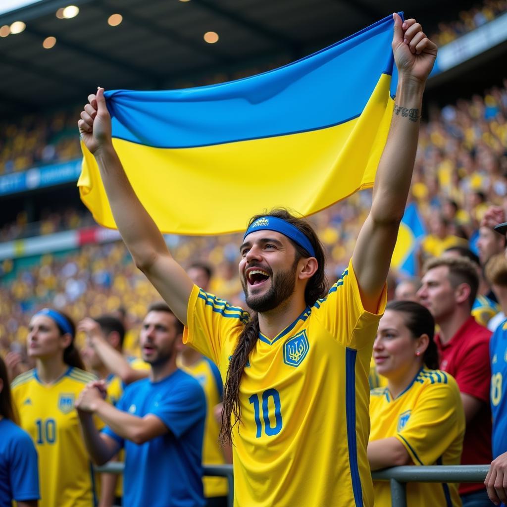 Niềm đam mê bóng đá của người hâm mộ Ukraina