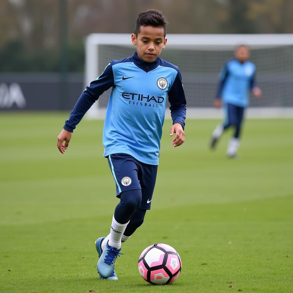 Omar Elabdellaoui thời trẻ tại Manchester City