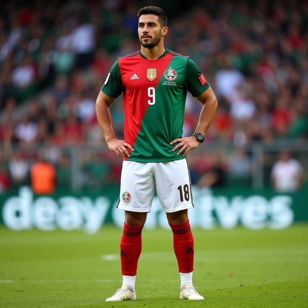 Omar Esparza trong màu áo đội tuyển Mexico