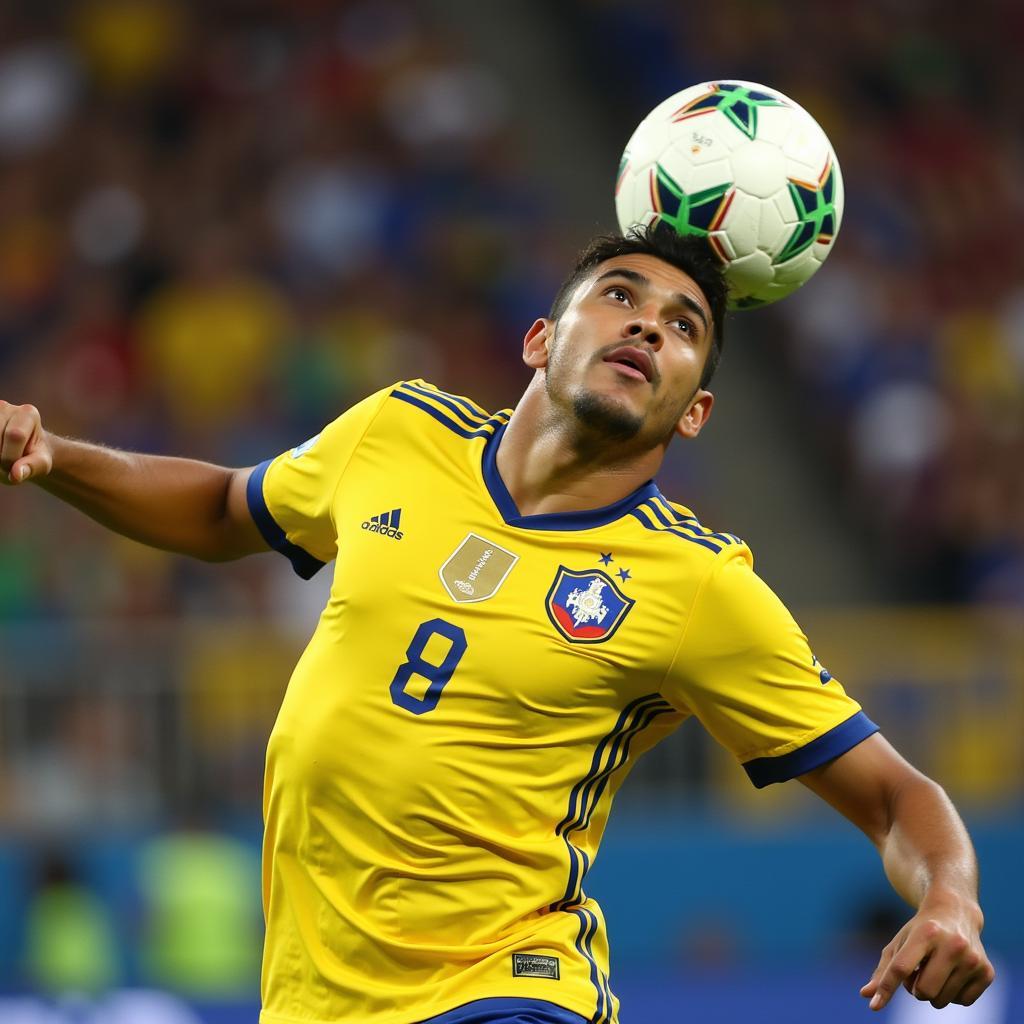 Oscar Estupiñán trong màu áo đội tuyển Colombia