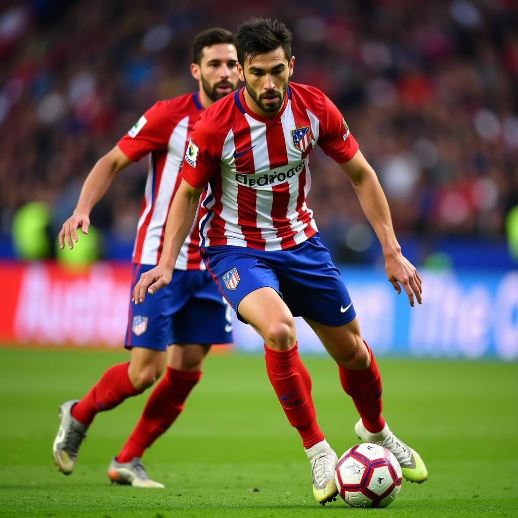 Peter Luccin trong màu áo Atletico Madrid