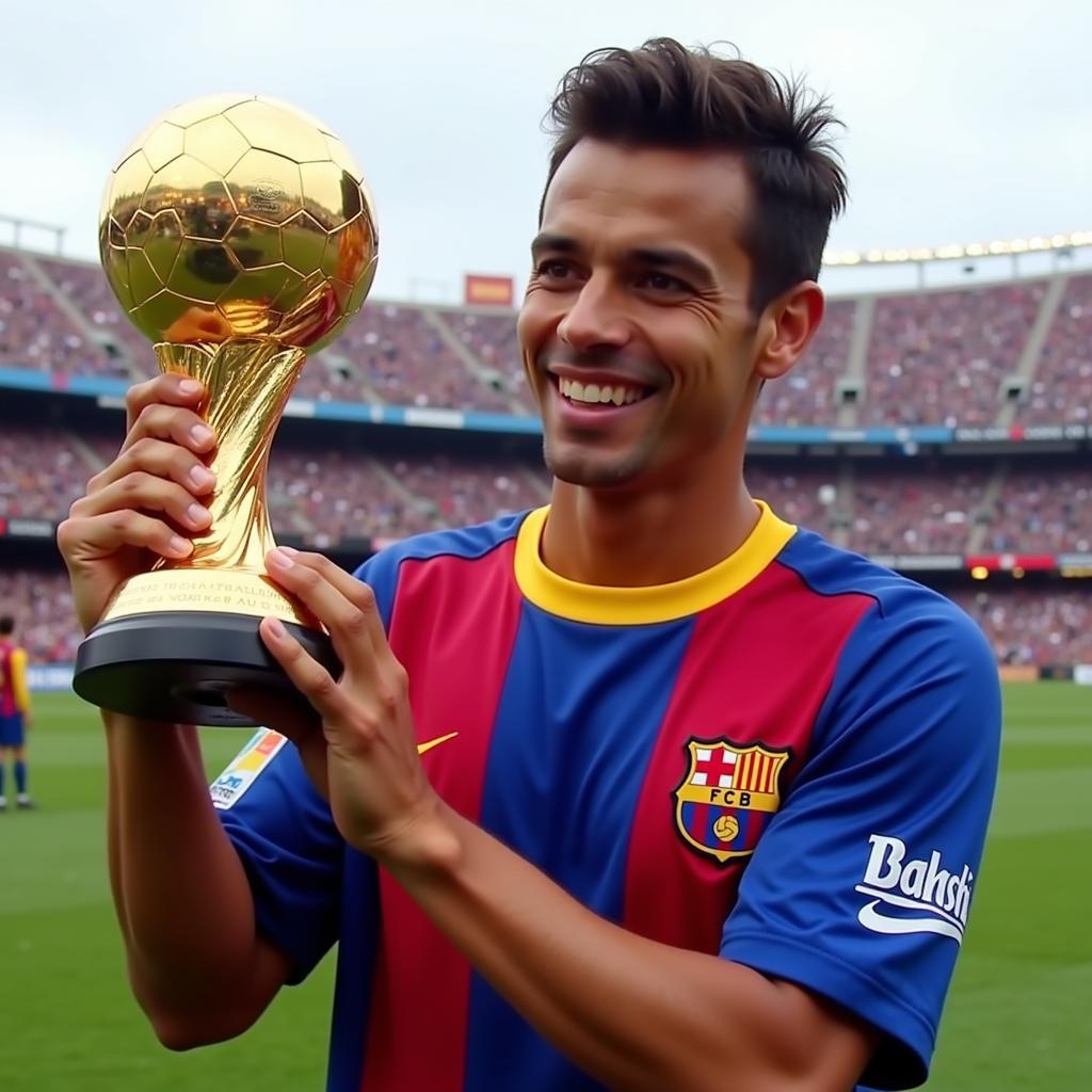 Rivaldo trong màu áo Barcelona và Quả bóng Vàng