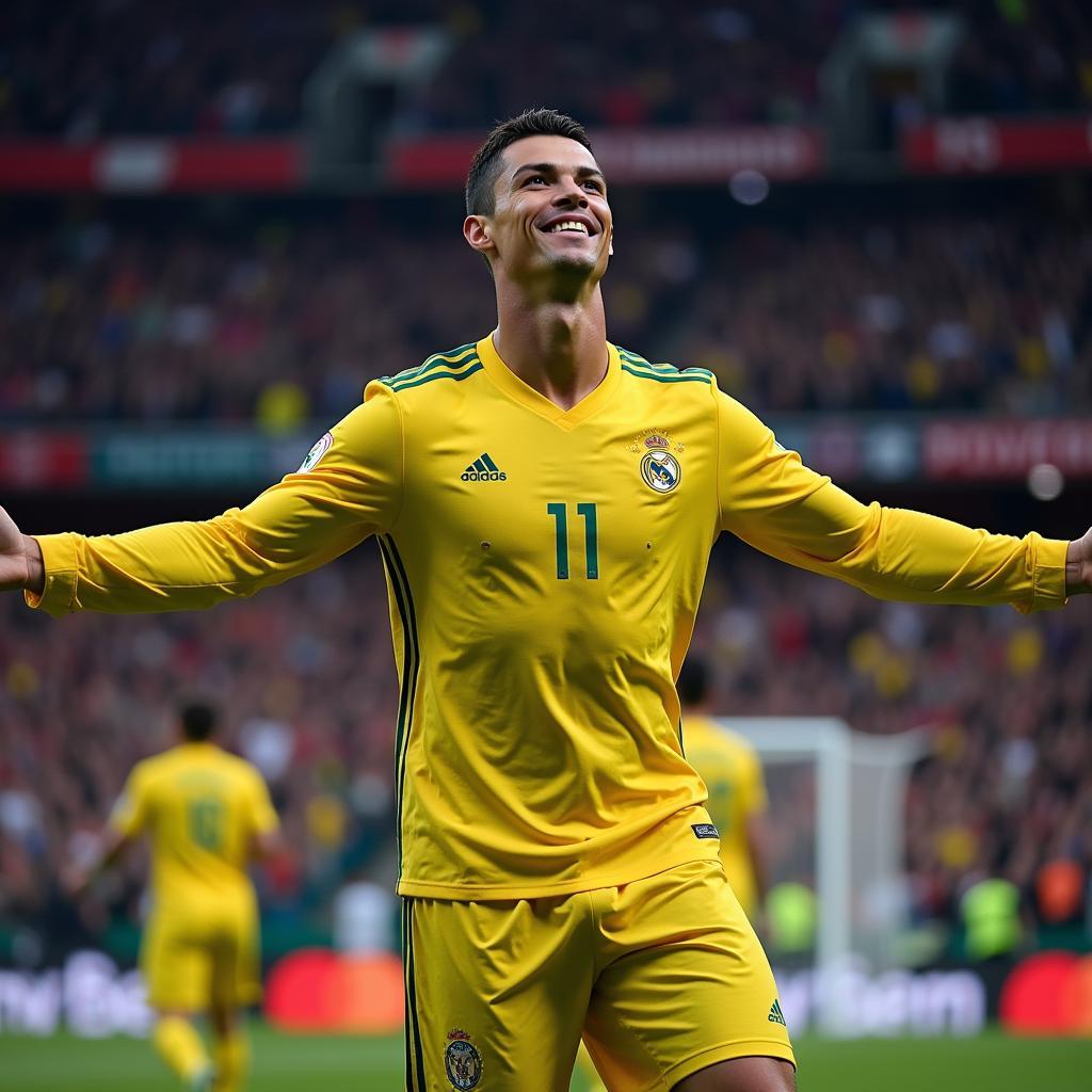Cristiano Ronaldo ăn mừng chiến thắng