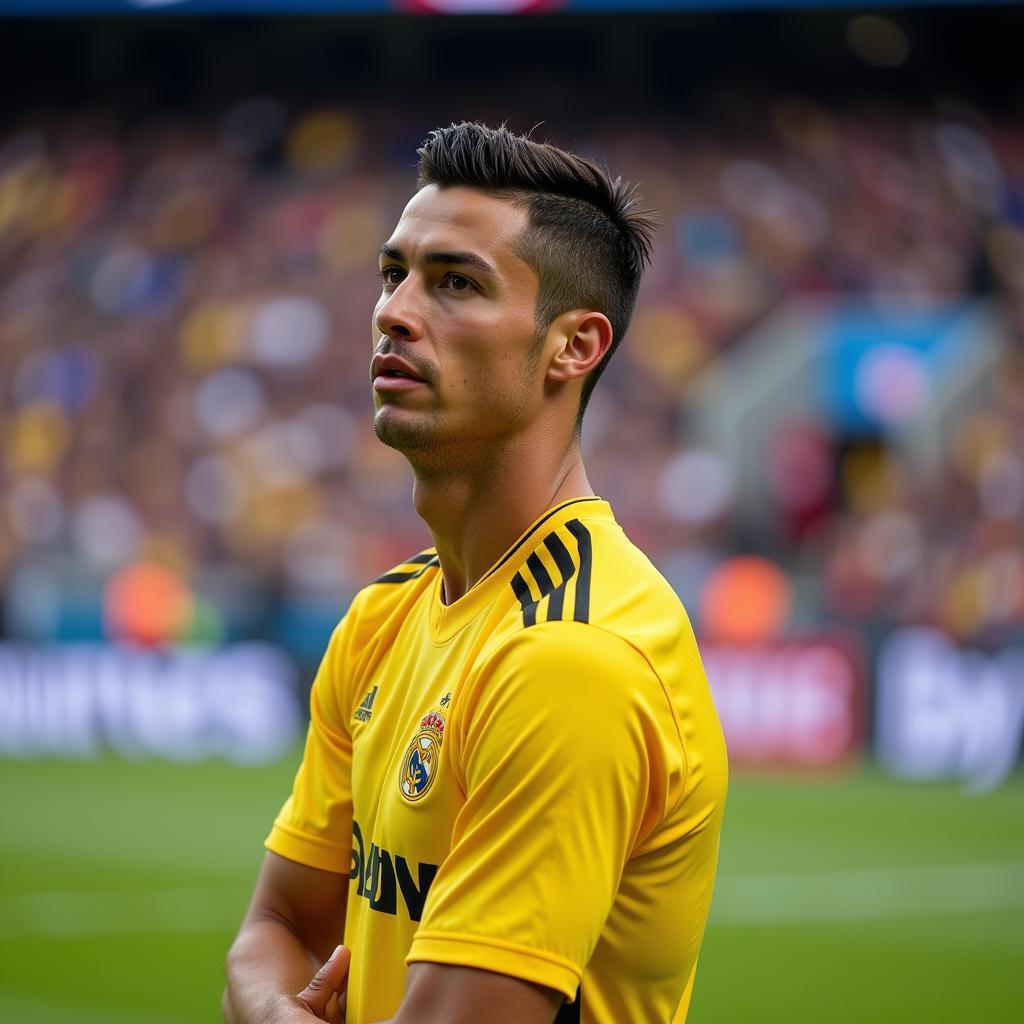Cristiano Ronaldo tự tin trên sân cỏ