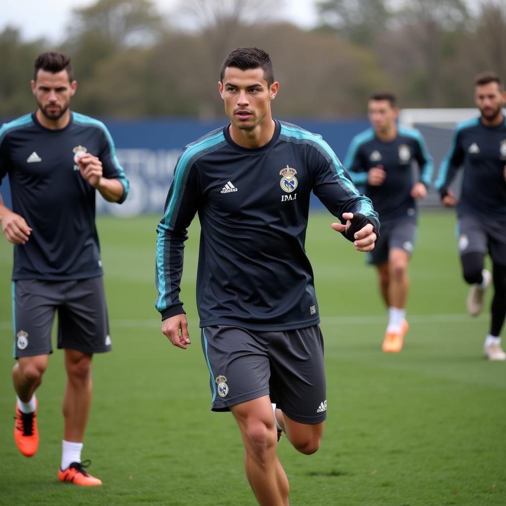 Ronaldo tập luyện cùng đồng đội