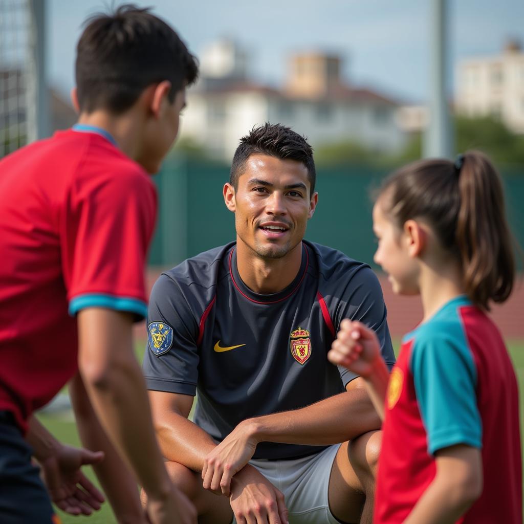 Ronaldo truyền cảm hứng cho các cầu thủ trẻ
