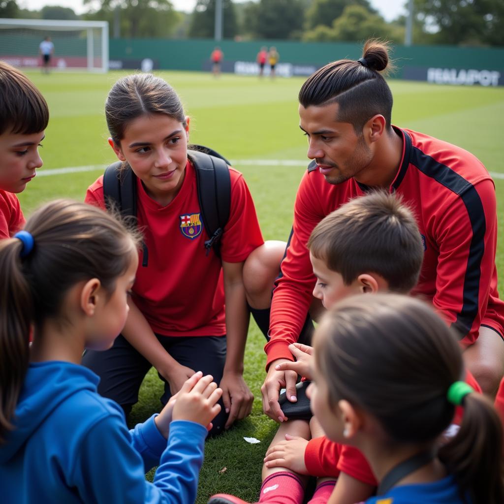 Ronaldo truyền cảm hứng cho trẻ em