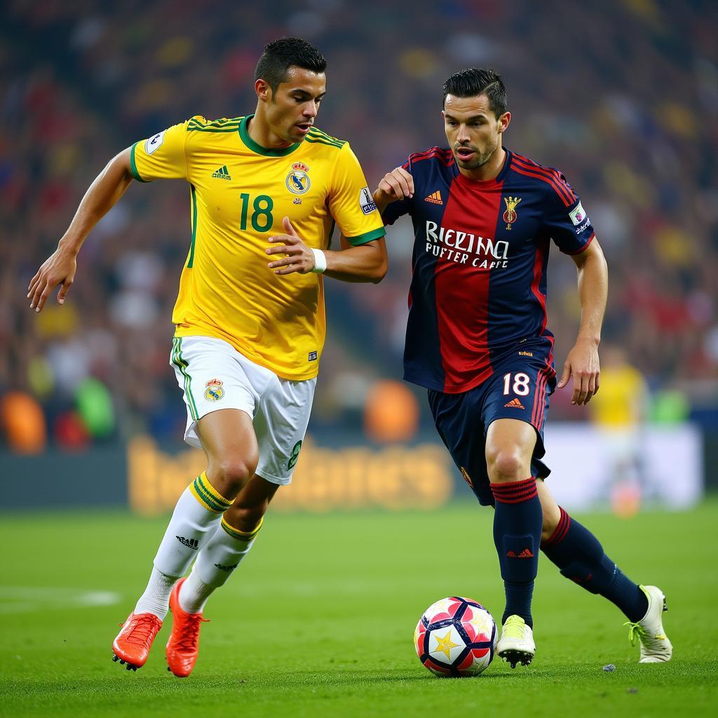Ronaldo và Martinez trên sân cỏ
