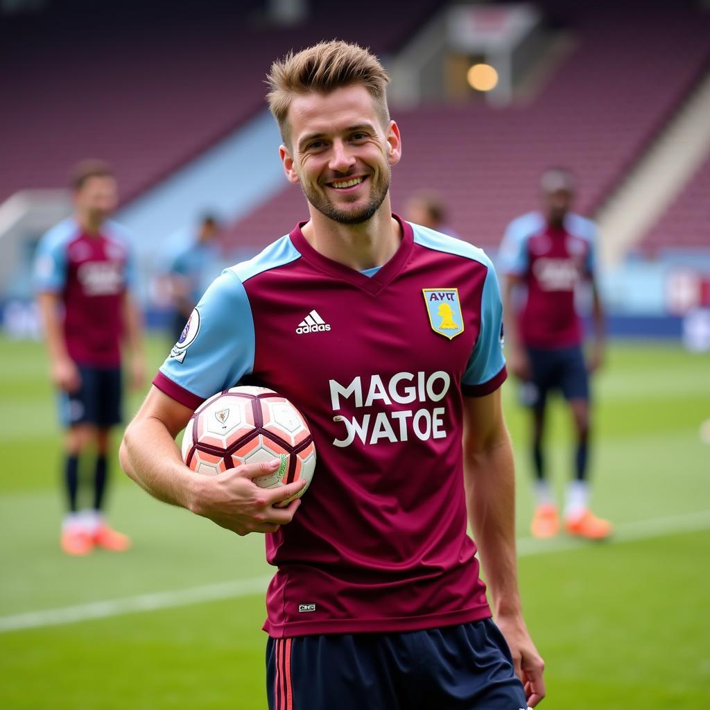 Rory Wilson trong màu áo Aston Villa