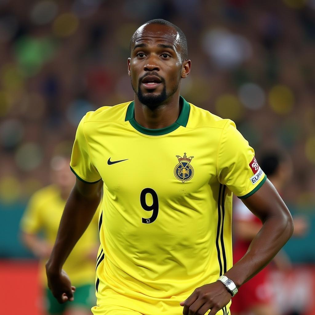 Samuel Eto'o khoác áo số 9