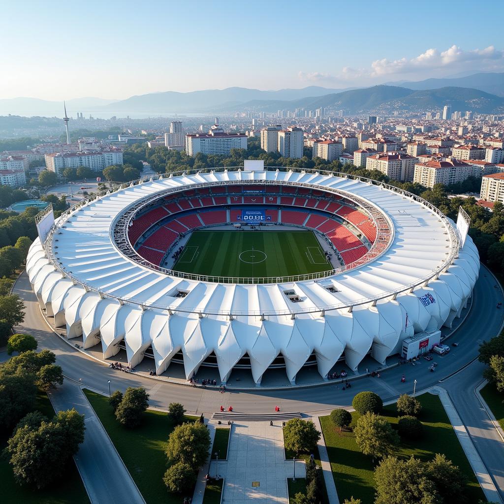 Toàn cảnh sân vận động Atatürk Olimpiyat tại Istanbul