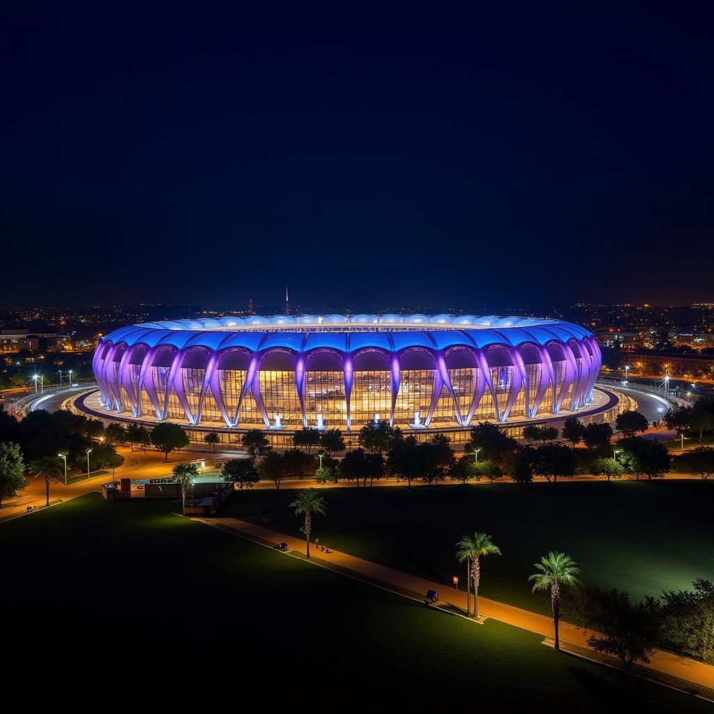 Stade de Marrakech lung linh về đêm