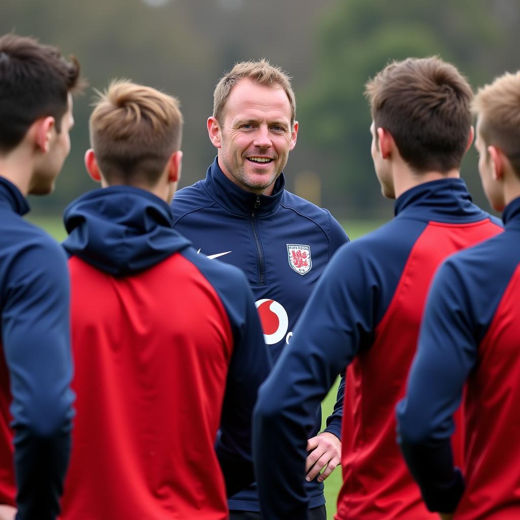Scott Gemmill và các cầu thủ U21 Scotland