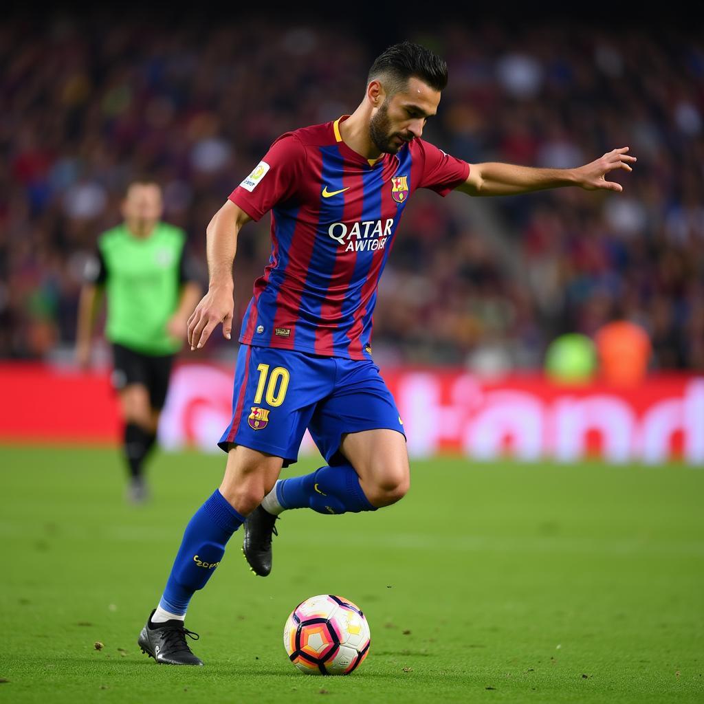 Sergio Busquets chuyền bóng