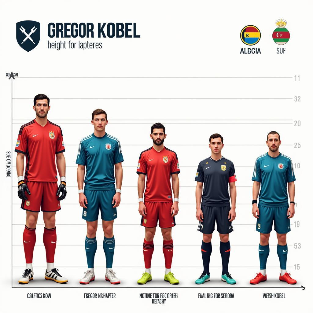 Comparison of Gregor Kobel's Height with other Goalkeepers