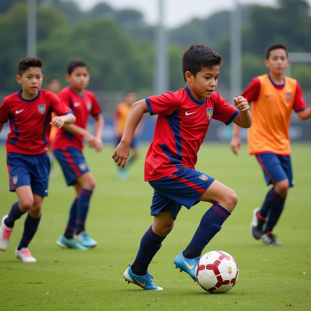 Tài năng trẻ Venezuela Futbol - Hình ảnh minh họa các cầu thủ trẻ Venezuela đang luyện tập và thi đấu, thể hiện tiềm năng phát triển của bóng đá nước này.