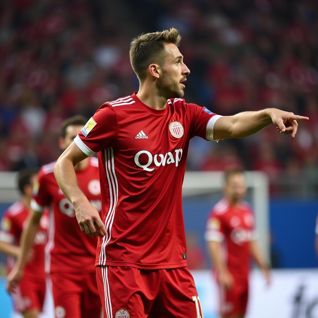 Tomáš Vaclík trong màu áo Olympiacos chỉ huy hàng phòng ngự.