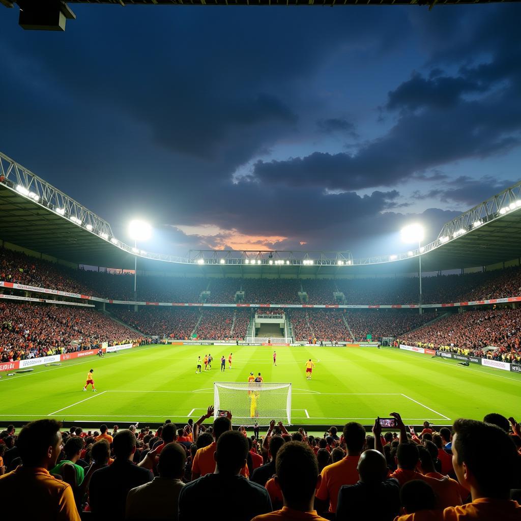 Trận đấu tại Uganda National Stadium