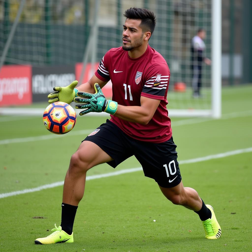 Yosgart Gutierrez luyện tập chăm chỉ