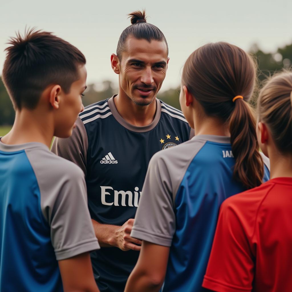 Zlatan Ibrahimovic truyền cảm hứng cho các cầu thủ trẻ