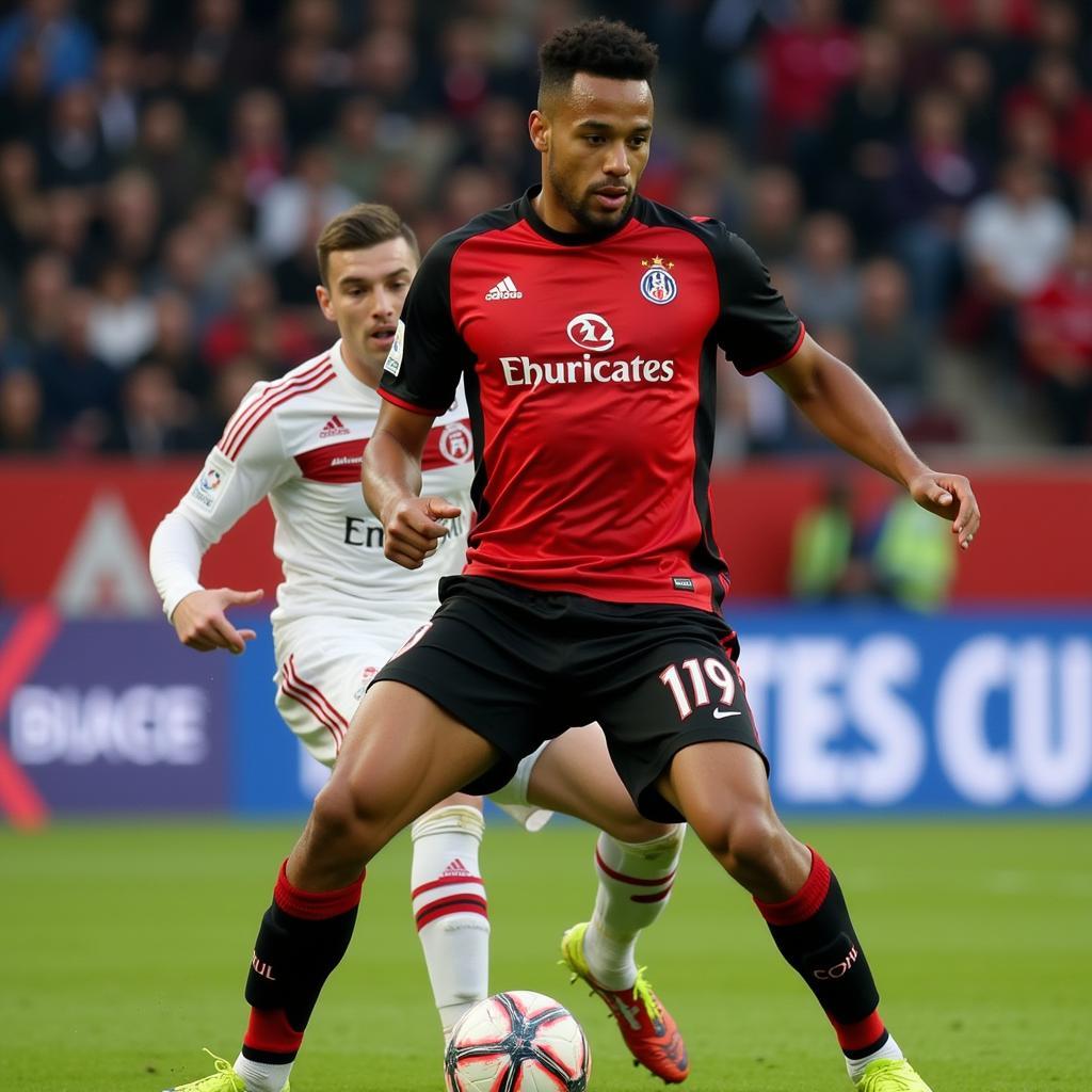 Adrien Hunou trong màu áo Rennes