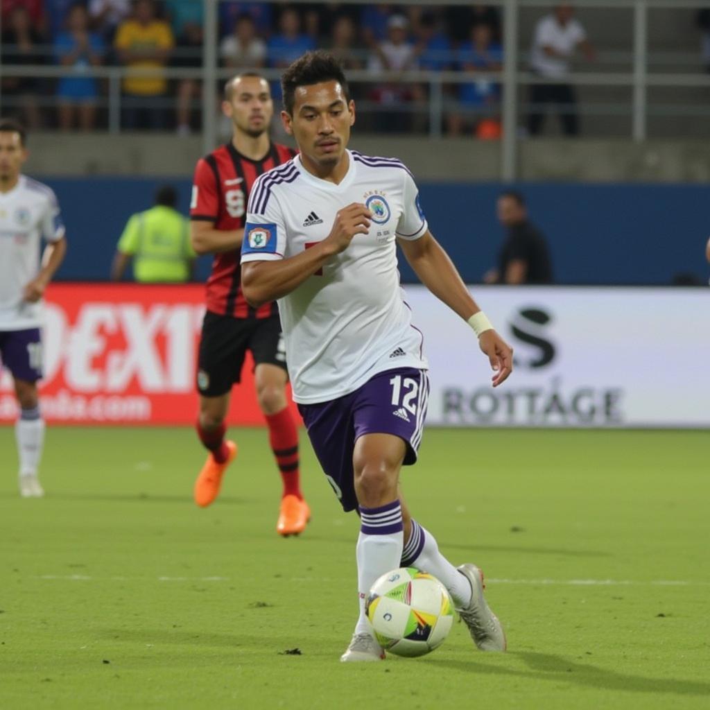 Agustin Herrera trong màu áo SHB Đà Nẵng