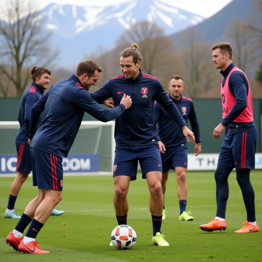 Albin Ekdal tập luyện cùng đồng đội