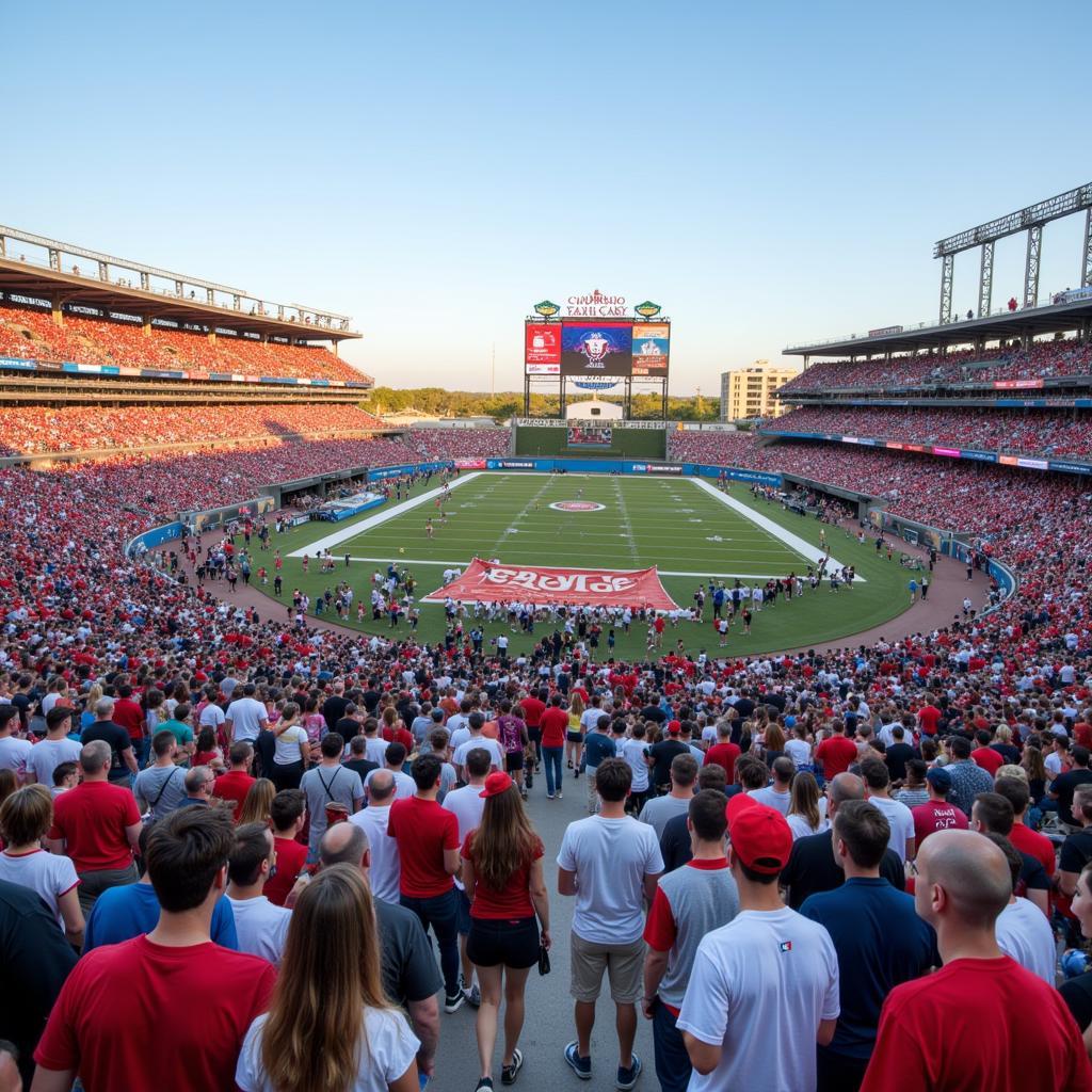 Austin Bold Stadium đang tổ chức một sự kiện cộng đồng với sự tham gia của đông đảo người dân.