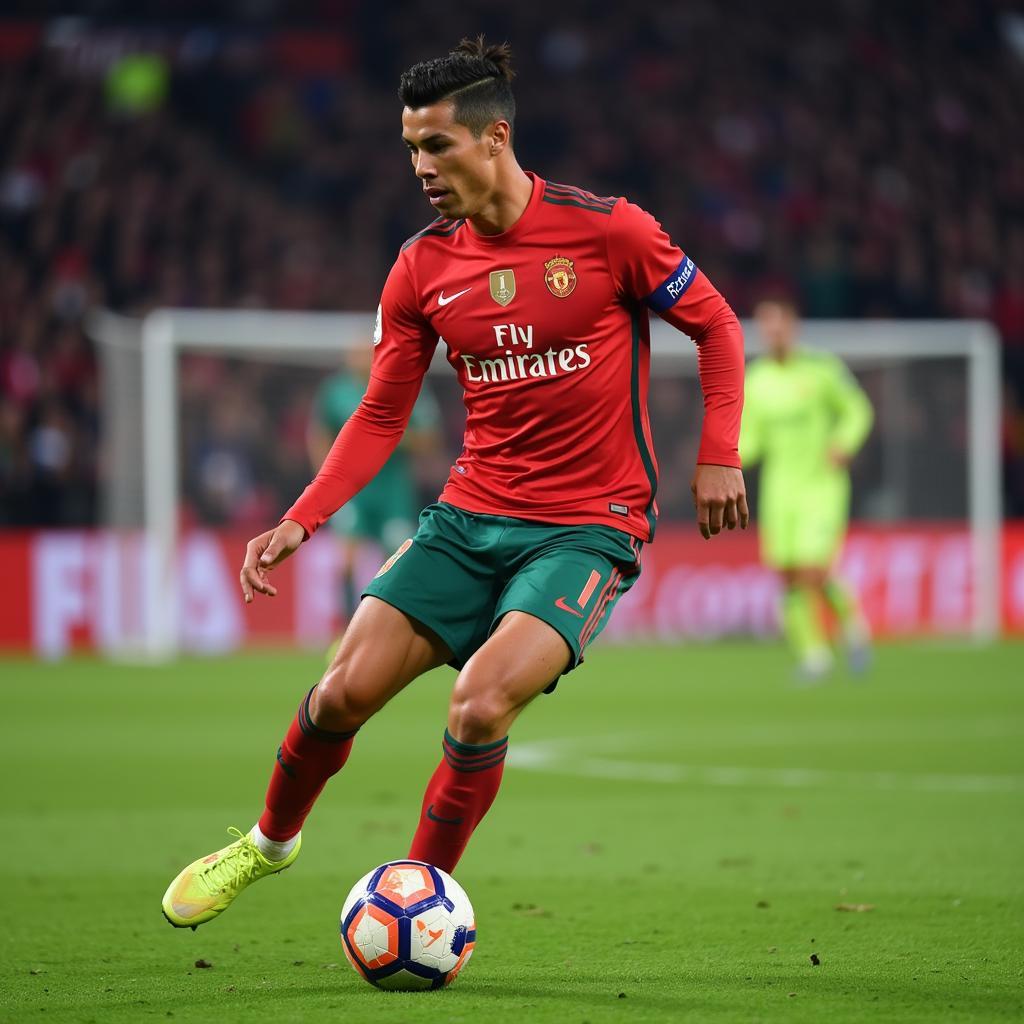 Cristiano Ronaldo thể hiện kỹ thuật cá nhân điêu luyện