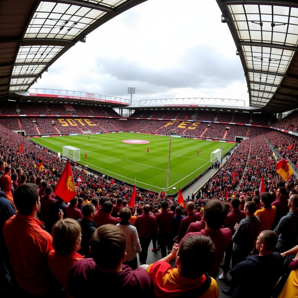 Bradford City fans supporting their team
