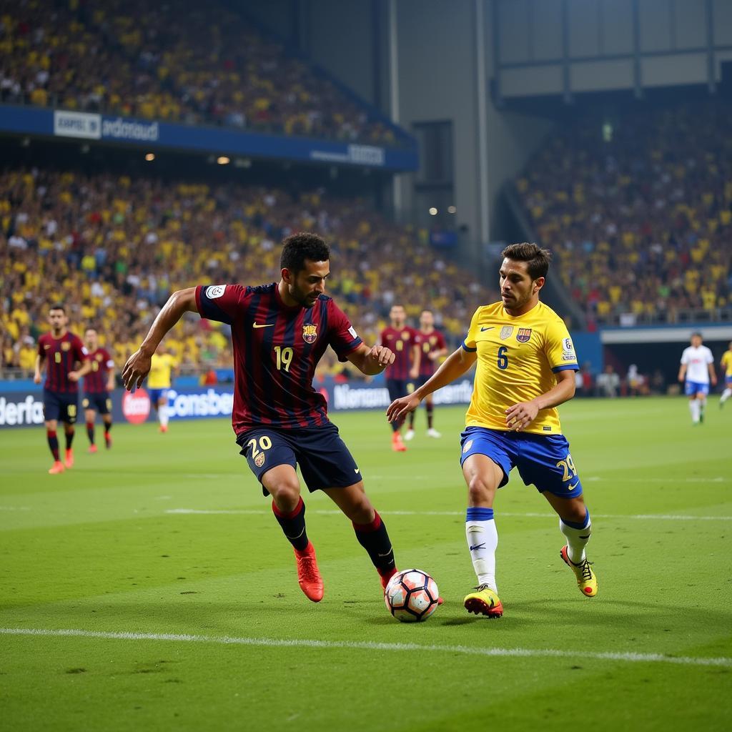 Cầu thủ trên sân Estadio Dom Afonso Henriques