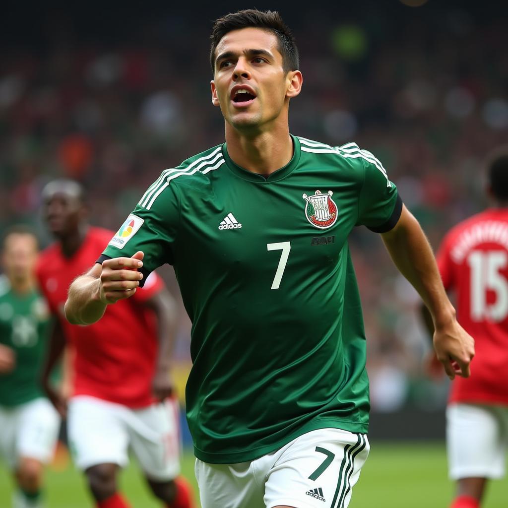Chicharito khoác áo tuyển Mexico số 7