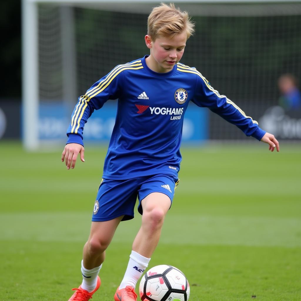 Conor Clifford trong màu áo học viện Chelsea