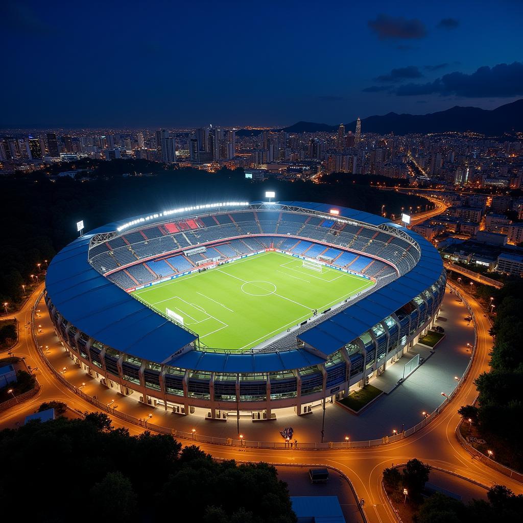Toàn cảnh Corinthians Arena lung linh về đêm