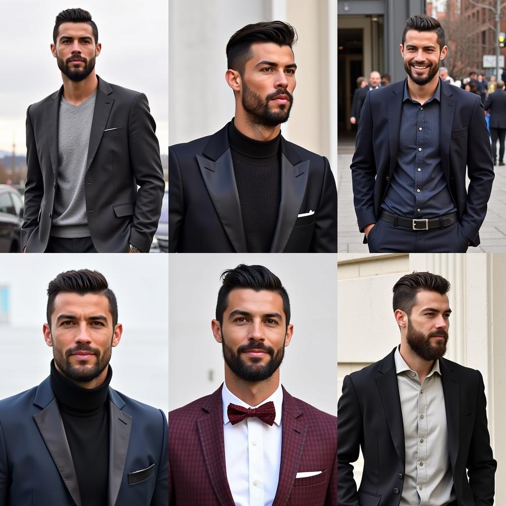 Cristiano Ronaldo facial hair và phong cách thời trang