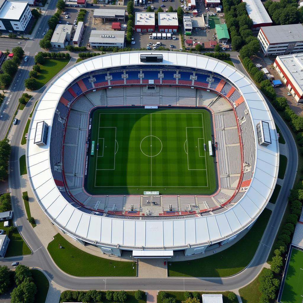 Estadio Cuscatlán nhìn từ trên cao