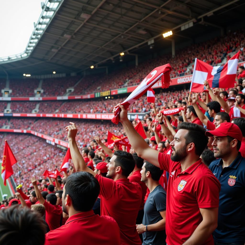 Cổ động viên cuồng nhiệt tại Estadio da Luz