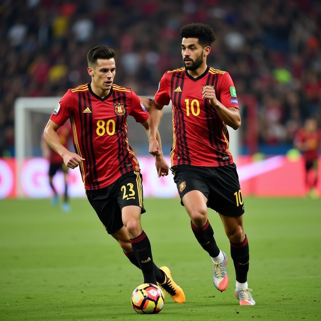 Flamengo FC Midfielders Controlling the Game