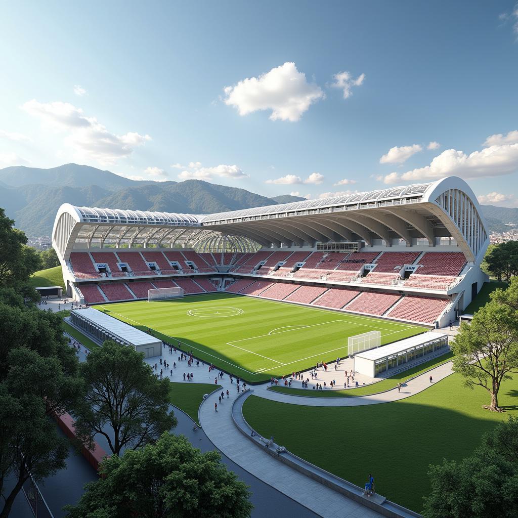 Modern Stadiums in Albania: Architectural Renderings