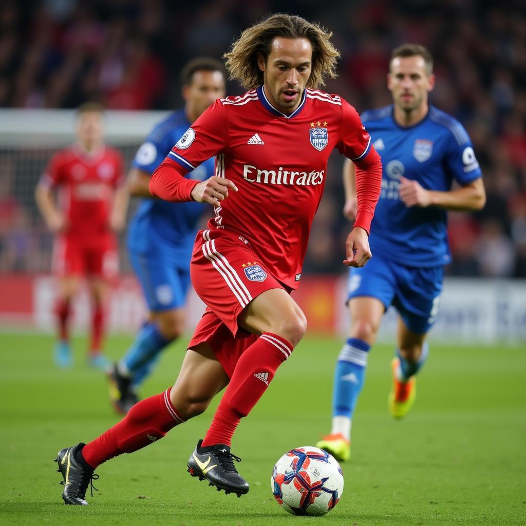Joe Allen thể hiện kỹ thuật điêu luyện trên sân cỏ