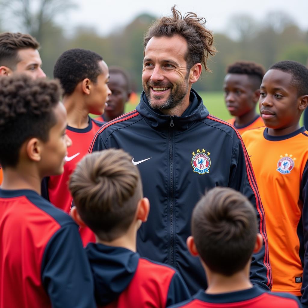 Joe Allen truyền cảm hứng cho các cầu thủ trẻ
